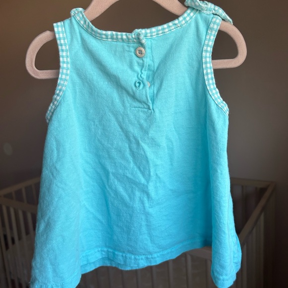Barneys New York Blue and Green Tank Top with Playful Design - Picture 4 of 4
